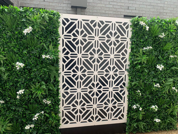 Snowy White Artificial Vertical Garden Green Wall Panel 40×40in 11 SQ FT – UV Resistant – Commercial Grade — detail view 5