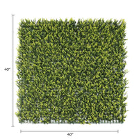 Pared de boj artificial inglesa amarilla, 40" x 40", 11 pies cuadrados, grado comercial, resistente a los rayos UV
